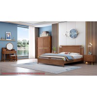 康優(yōu)寶輕奢新中式胡桃木家具：K6A8101床