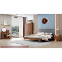 康優(yōu)寶輕奢新中式胡桃木家具：K6A8055床