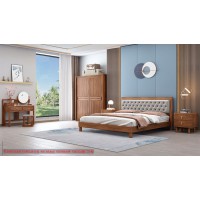 康優(yōu)寶輕奢新中式胡桃木家具：K6A8031B床