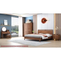 康優寶輕奢新中式胡桃木家具：K6A826床