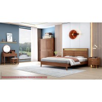 康優寶輕奢新中式胡桃木家具：K6A822床
