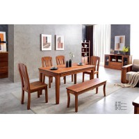 安德穩南美胡桃木木蠟油原木家具：方桌385#