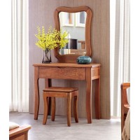 安德穩南美胡桃木木蠟油原木家具：梳妝臺521#