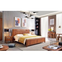 安德穩南美胡桃木木蠟油原木家具：床815#