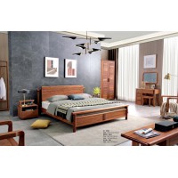 安德穩南美胡桃木木蠟油原木家具：床808#