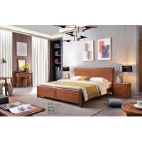 安德穩(wěn)南美胡桃木木蠟油原木家具：床819#