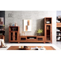 安德穩(wěn)南美胡桃木木蠟油原木家具：組合柜高柜209#