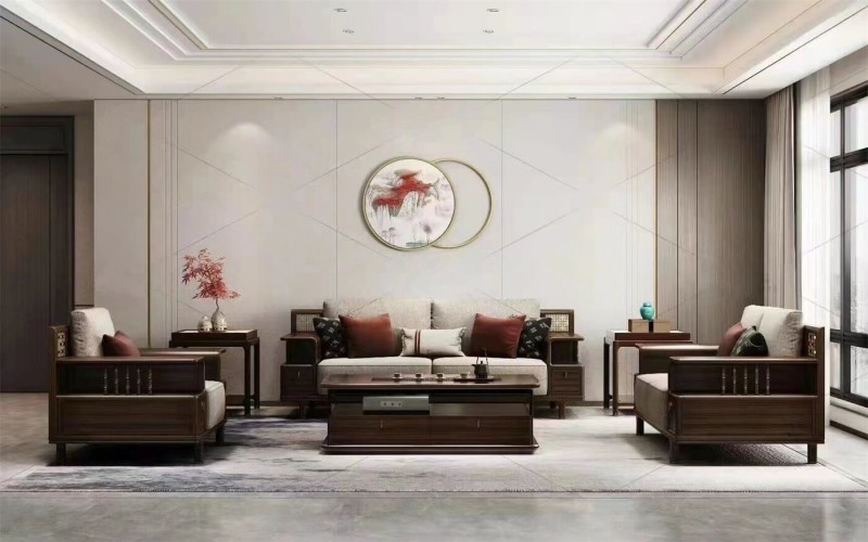 新中式風(fēng)格烏金木家具 (11)