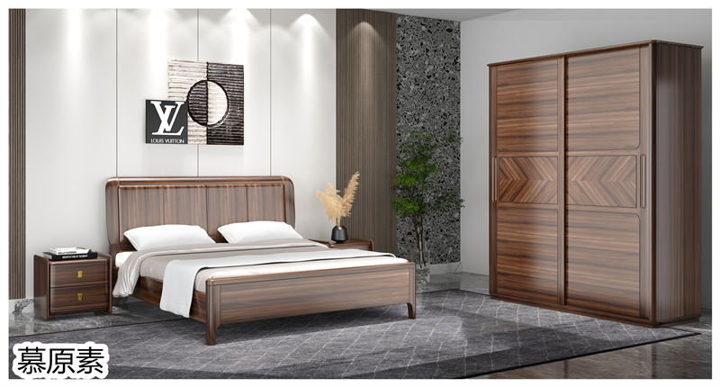 慕原素現代極簡輕奢烏金木家具11