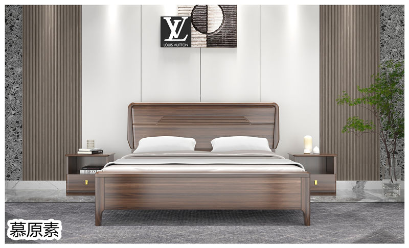 慕原素現代極簡輕奢烏金木家具14