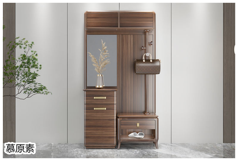 慕原素現代極簡輕奢烏金木家具16