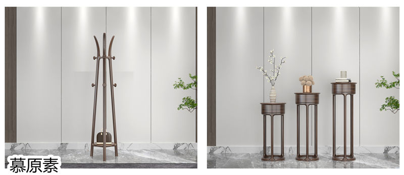 慕原素現代極簡輕奢烏金木家具18