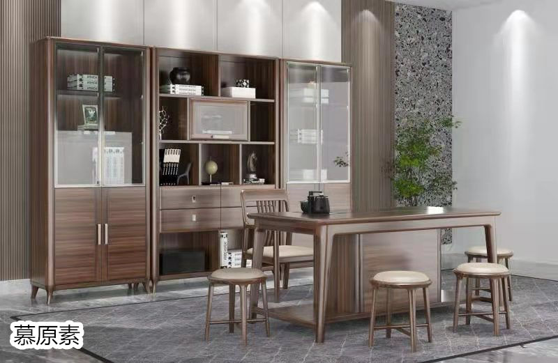 慕原素現代極簡輕奢烏金木家具25