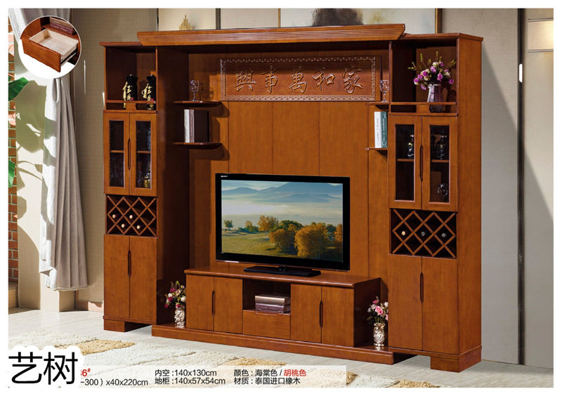 藝樹家具實(shí)木間廳柜、酒柜、鞋柜、電視柜、書柜4