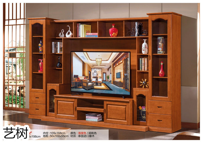 藝樹家具實(shí)木間廳柜、酒柜、鞋柜、電視柜、書柜8