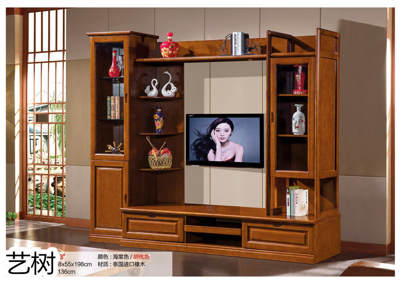 藝樹家具實(shí)木間廳柜、酒柜、鞋柜、電視柜、書柜10