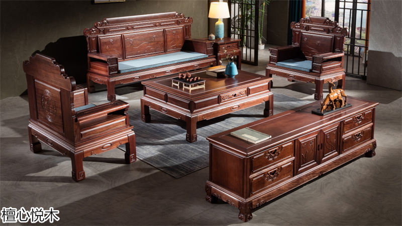 閩億通&middot;檀心悅木 中式古典金絲檀木家具1