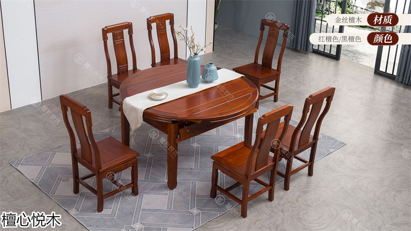 閩億通&middot;檀心悅木 中式古典金絲檀木家具18