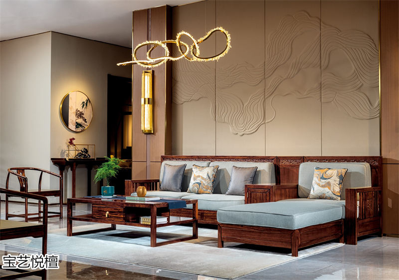 賢寶家具&middot;寶藝悅檀 新中式烏金木套房家具6