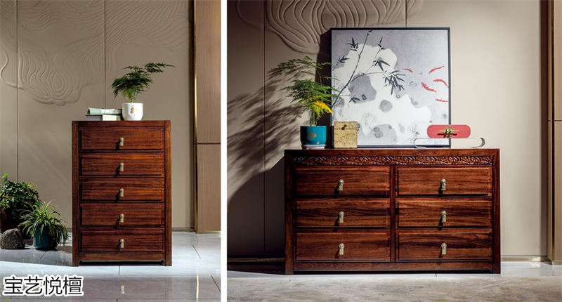 賢寶家具&middot;寶藝悅檀 新中式烏金木套房家具13