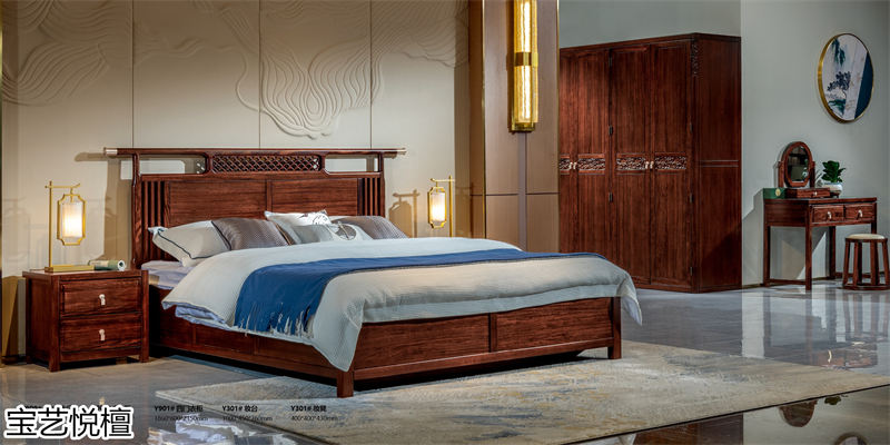 賢寶家具&middot;寶藝悅檀 新中式烏金木套房家具16