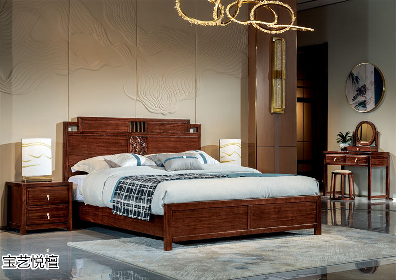賢寶家具&middot;寶藝悅檀 新中式烏金木套房家具23