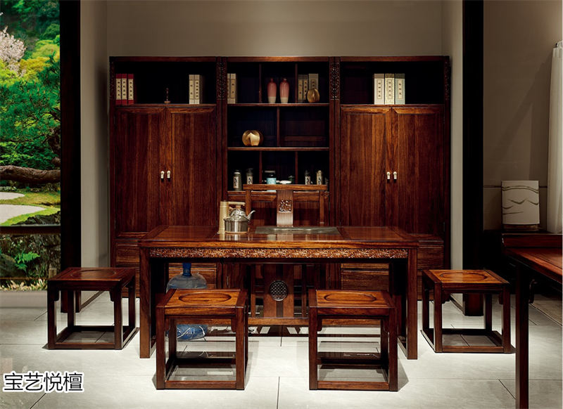 賢寶家具&middot;寶藝悅檀 新中式烏金木套房家具31