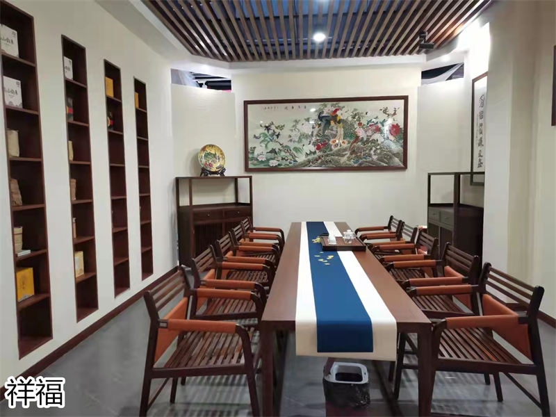 祥福竹家具辦公空間、茶空間、康養民宿、音樂館、大劇院茶藝館，書畫、國學、插花桌椅工程定制廠家