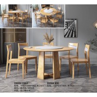 云杉木語現代北歐家具：3302#圓餐臺、3310#餐椅
