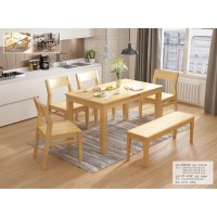 云杉木語云帆北歐系列家具：2204#帶抽方桌、YF-05#單檔椅