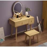 云杉木語云帆北歐系列家具：9902#（無燈）偏斗妝臺、9903#（帶燈）偏斗妝臺