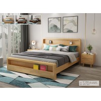 云杉木語云帆北歐系列家具：YF-916#彎頭儲物床