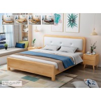 云杉木語云帆北歐系列家具：805#小白床（可配高箱）