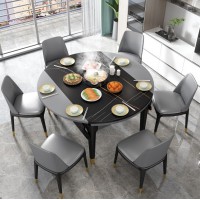 云杉木語云帆北歐系列家具：258#跳臺巖板餐桌