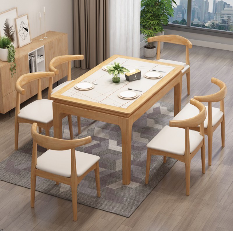 8056#銅套半島巖板餐桌、8058#無銅套半島巖板餐桌