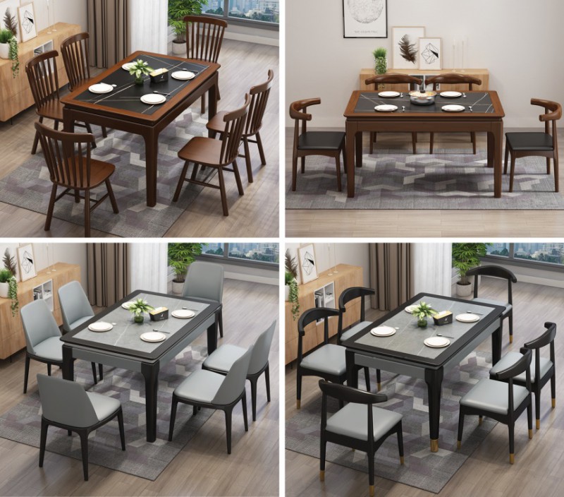 8056#銅套半島巖板餐桌、8058#無銅套半島巖板餐桌2