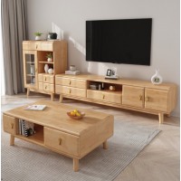 云杉木語云帆北歐系列家具：310#電視柜、312#雙門茶幾、315#三抽高柜