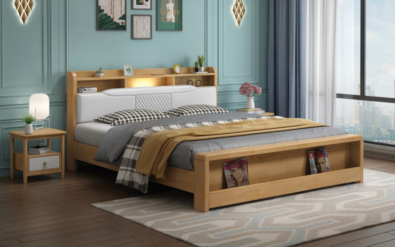 988#書架帶燈軟靠床