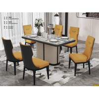 鑫亞軒家私：卓越皇朝意式輕奢極簡(jiǎn)方桌162#（米卡亮光）