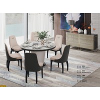 鑫亞軒家私：卓越皇朝意式輕奢極簡(jiǎn)圓桌161#（米卡亮光）