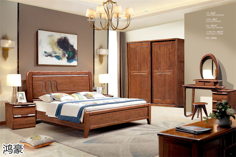 鴻豪家具 時尚輕奢實木軟靠床、實木家具