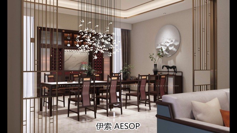 伊索未來系列國潮新中式非洲酸枝家具效果圖