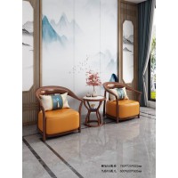 衛府里新中式家具：圍椅WY616、圓幾YJ616