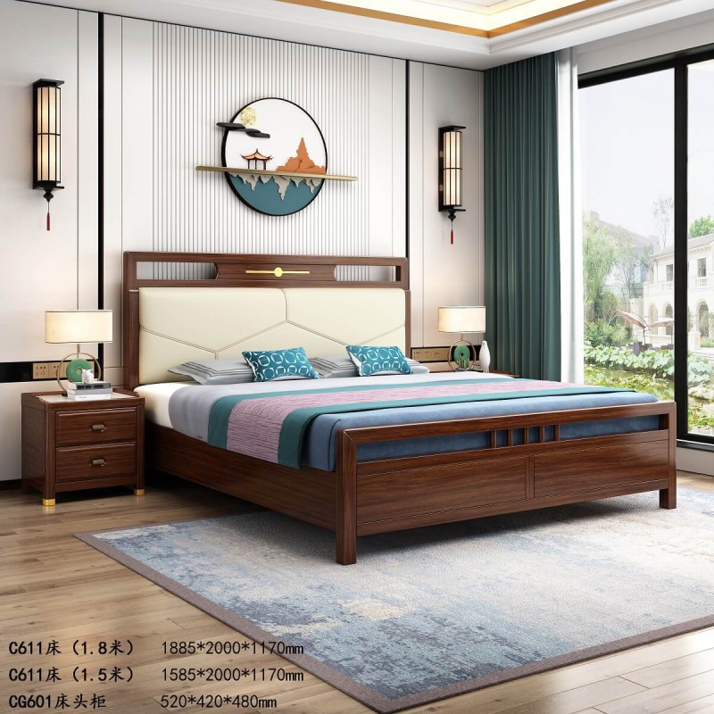 床C611、床頭柜CG601