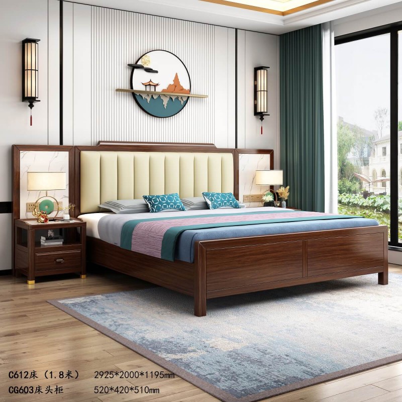床C612、床頭柜CG603