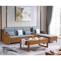 匯壹尊品烏金木家具：9906#轉角沙發+中箱（高箱）