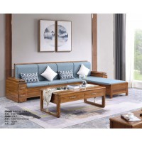 匯壹尊品烏金木家具：9908#轉角沙發（高箱）