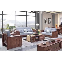 南喜紫金檀木家具：HK108#1+2+3沙發（厚墊）