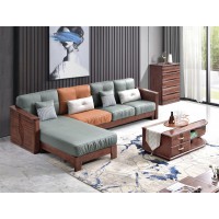 南喜紫金檀木家具：HK112#轉(zhuǎn)角沙發(fā)（厚墊）