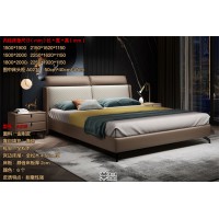 極簡皮布床，南康極簡風格布藝軟床，江西皮床廠家招商加盟，贛州市萊品家居有限公司